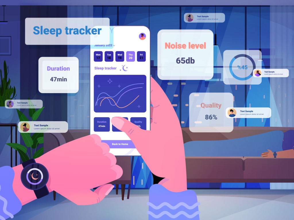 Smart Watch Tracking Health and Sleep