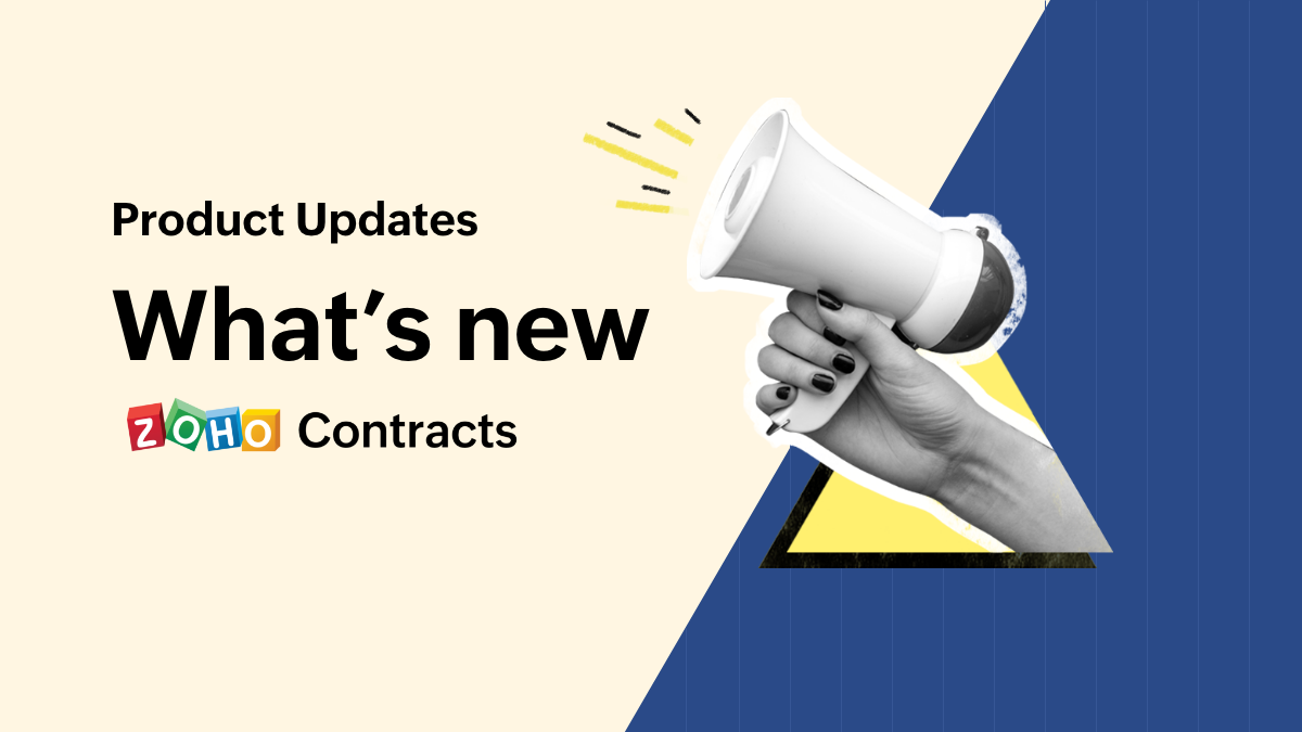 Product updates | Zoho Contracts