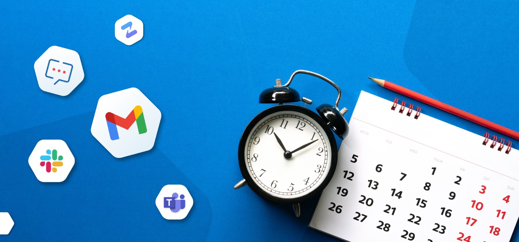 Integrate Slack, Zoho Cliq, Gmail, and Google Calendar using Zoho Flow to automate reminders.