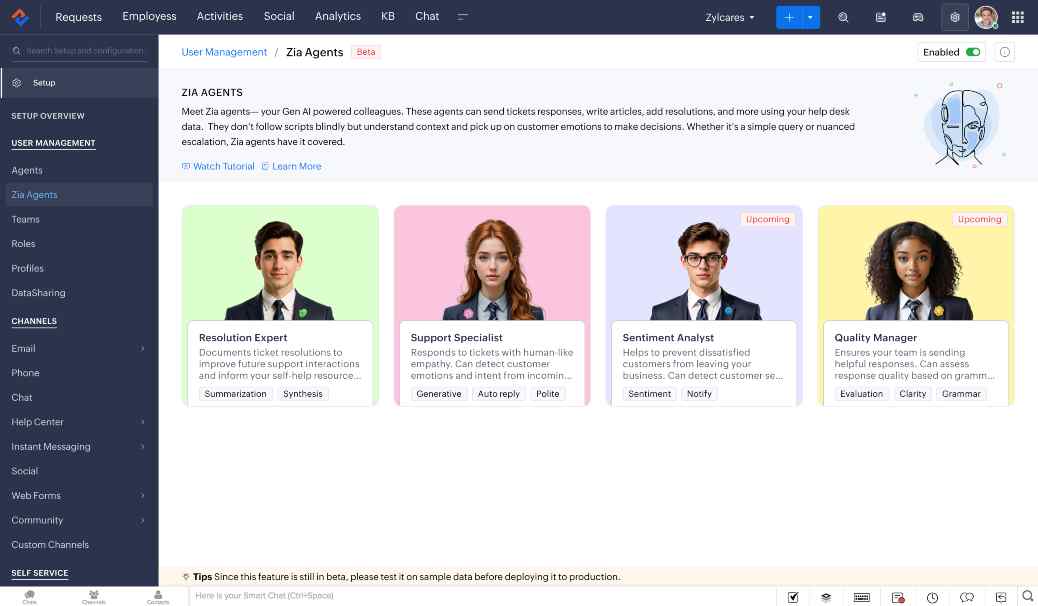 Zoho lança LLM e mais de 25 agentes autônomos