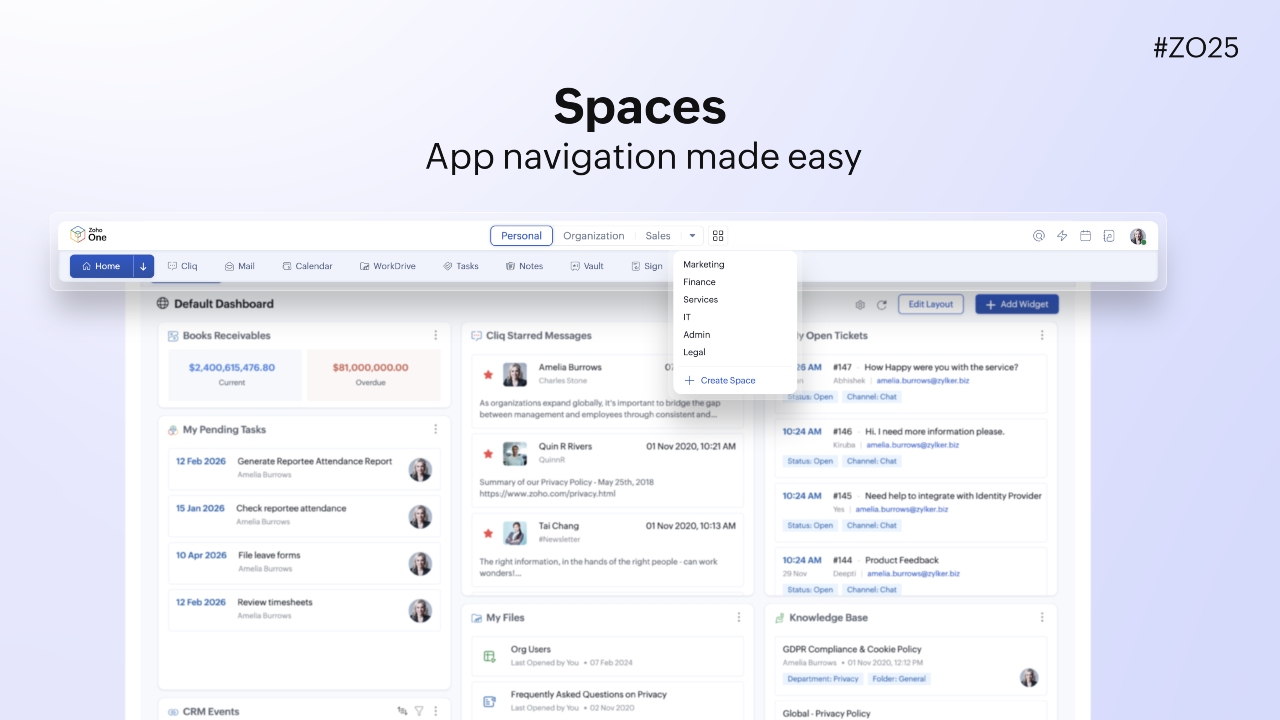 Nova interface do Zoho One traz melhorias nos fluxos de trabalho