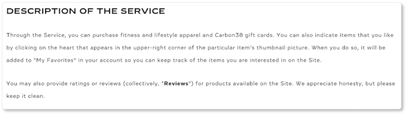 Carbon38 Terms & Conditions