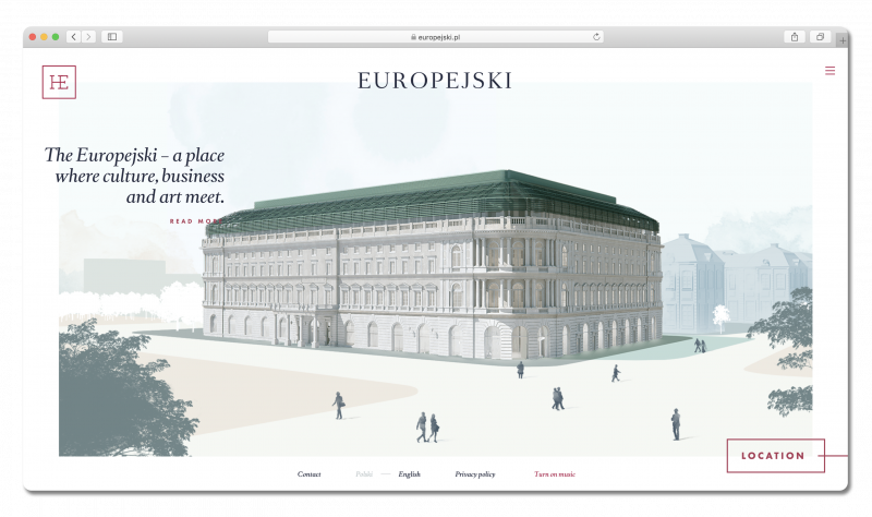 Screenshot of the Europejski site