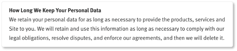 Herman Miller privacy policy data storage