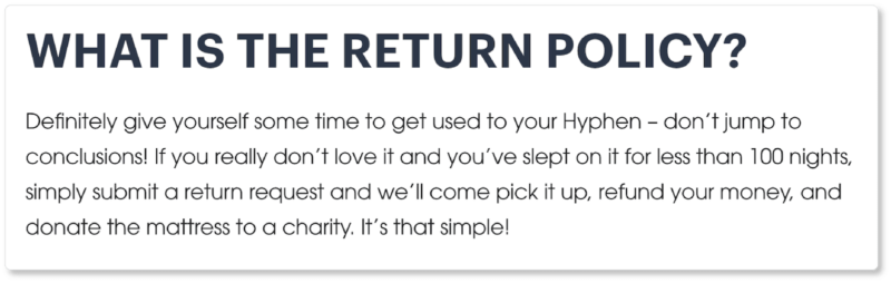 Hyphen return policy
