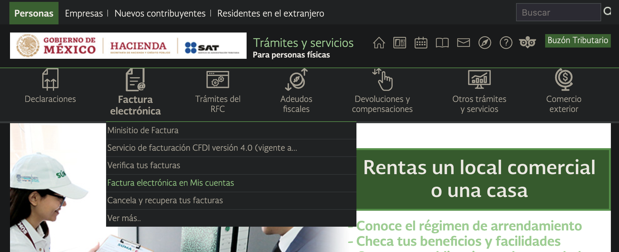 "abrir portal mi factura del SAT"