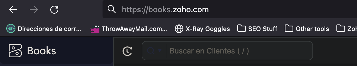 "entre a books.zoho.com"