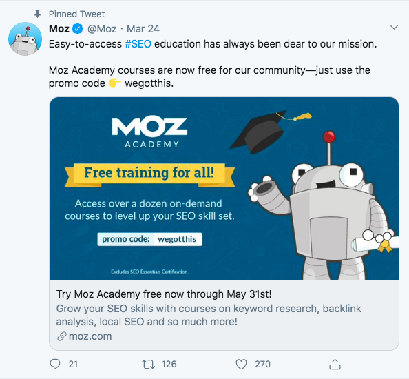 "MOZ Free study courses"