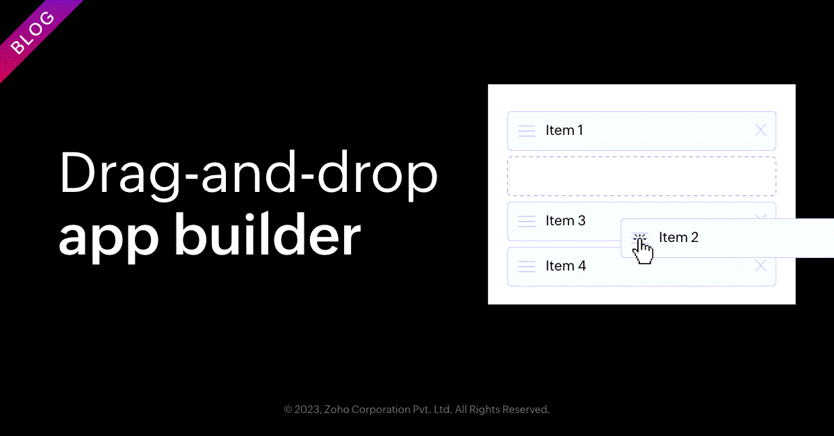 drag and drop app builder