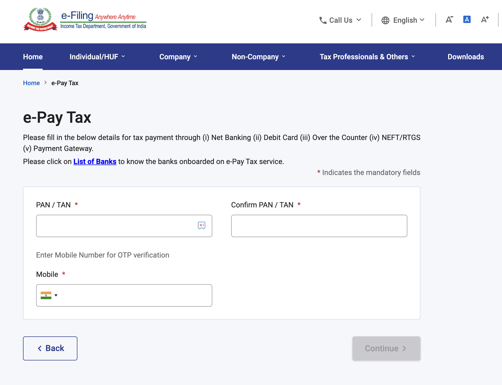 advance payment of tax