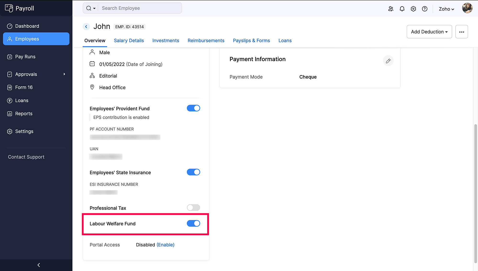 LWF-in-Zoho-Payroll