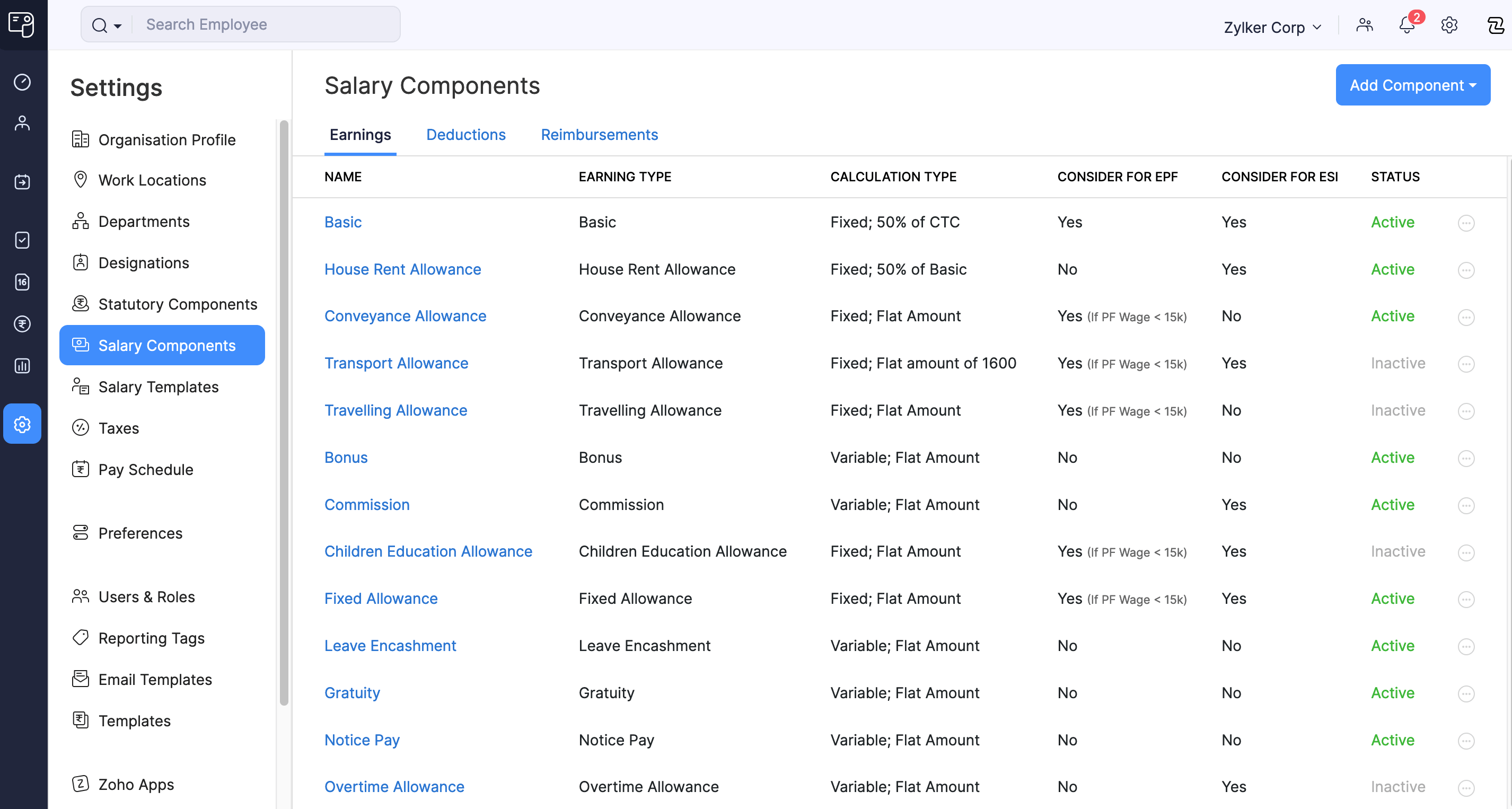 salary components