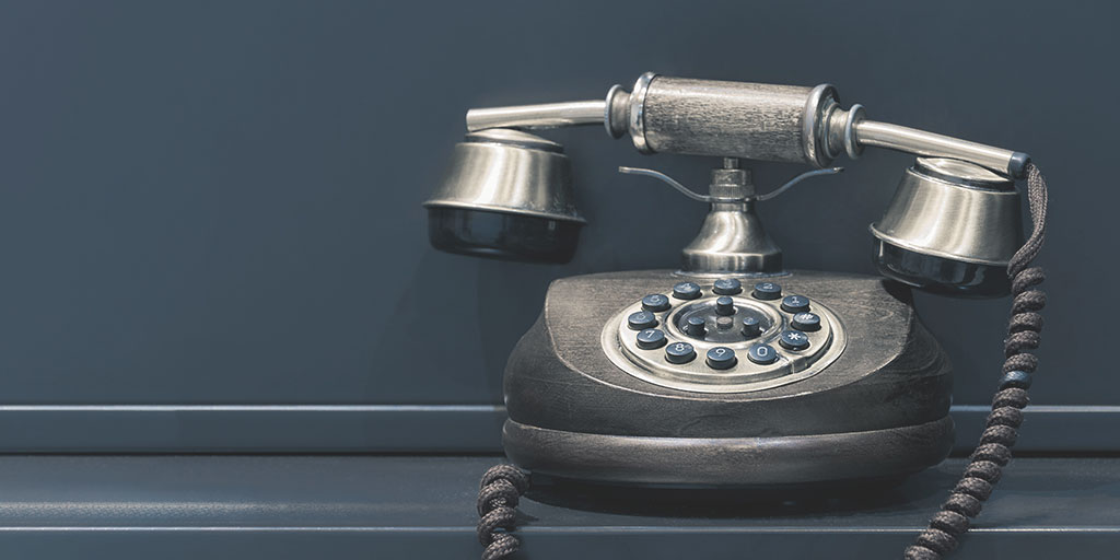 image of a traditional landline telephone system