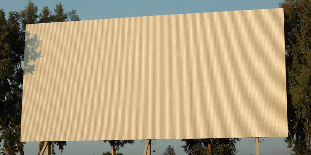 Photo of a giant, blank billboard