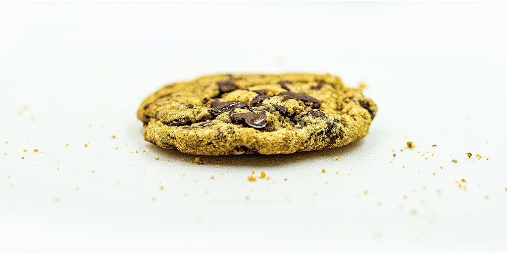 a zoomed in photo of a cookie