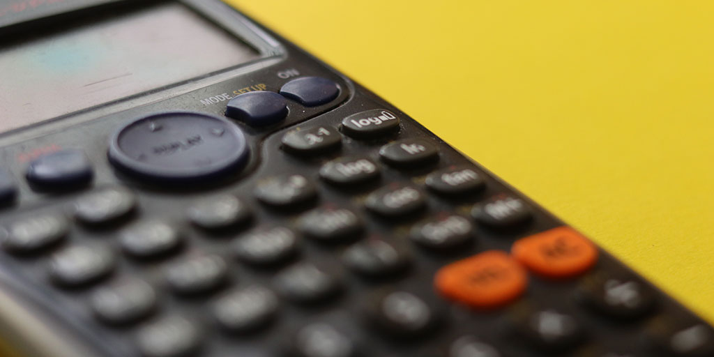 close up photo of a calculator