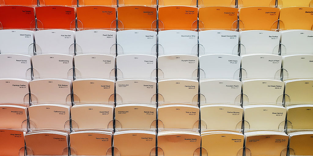 photo of a colour palette for paint