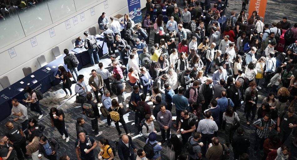 Crowd at a business event